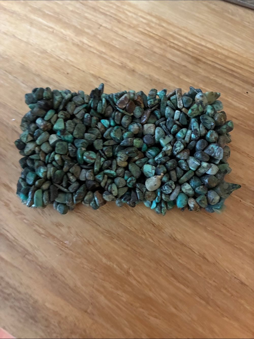 Turquoise Chip Stretch Bracelet - Blue-Green Natural Stone